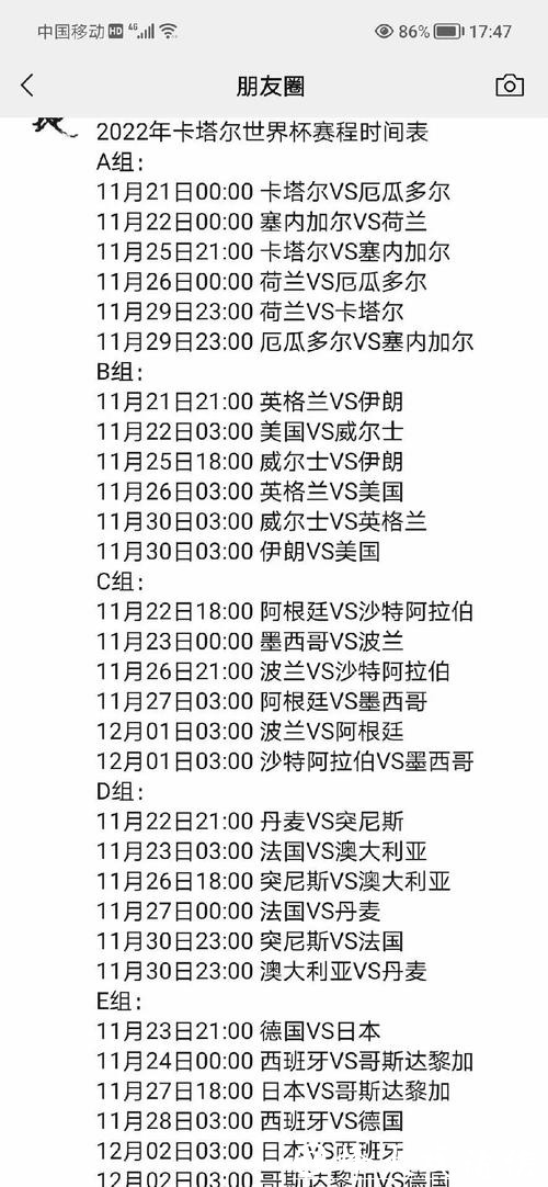 深入解析世界杯比赛时间表分析